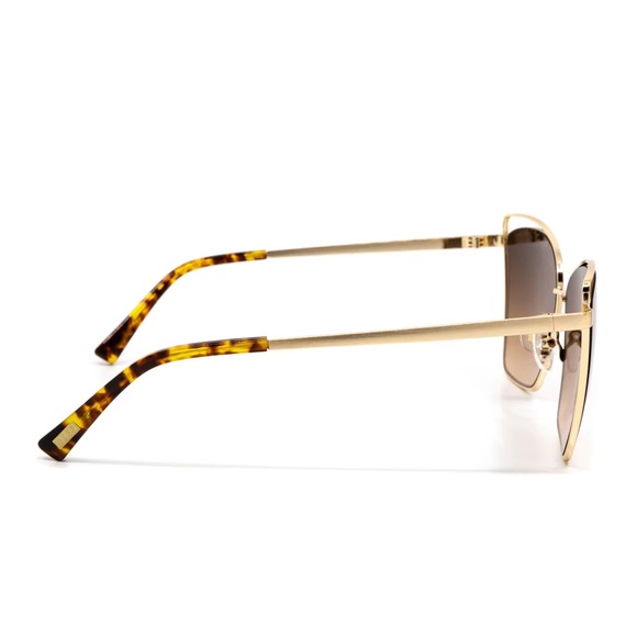 BECKY III - GOLD + BROWN GRADIENT SUNGLASSES - Picture 2 of 4